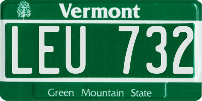 VT license plate LEU732