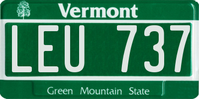 VT license plate LEU737
