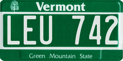 VT license plate LEU742