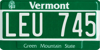 VT license plate LEU745