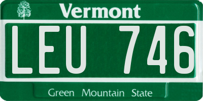 VT license plate LEU746