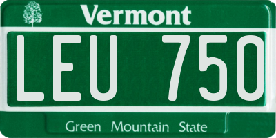 VT license plate LEU750