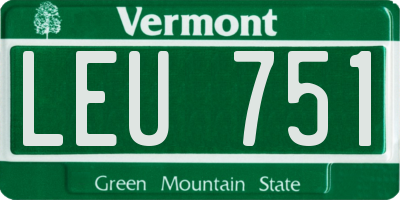 VT license plate LEU751