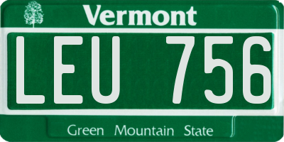 VT license plate LEU756