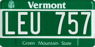 VT license plate LEU757