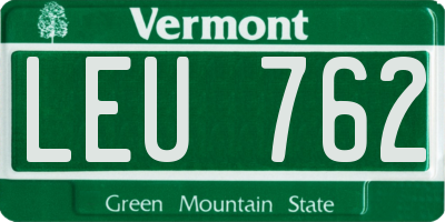 VT license plate LEU762