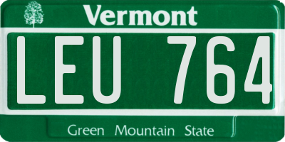 VT license plate LEU764