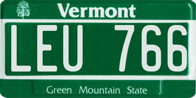 VT license plate LEU766