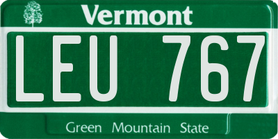VT license plate LEU767