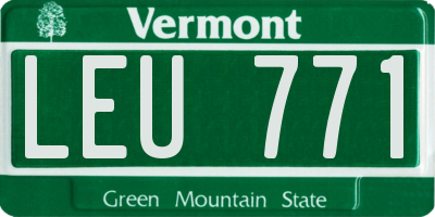 VT license plate LEU771