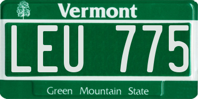 VT license plate LEU775