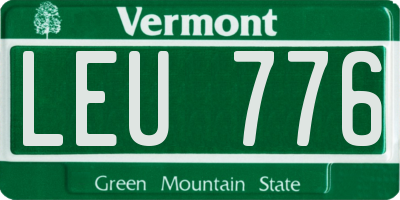 VT license plate LEU776