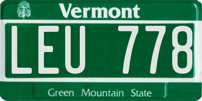 VT license plate LEU778