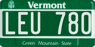 VT license plate LEU780