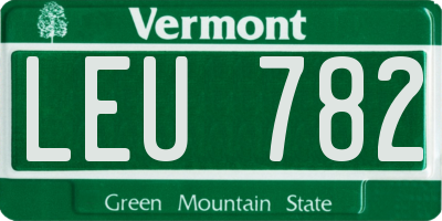 VT license plate LEU782