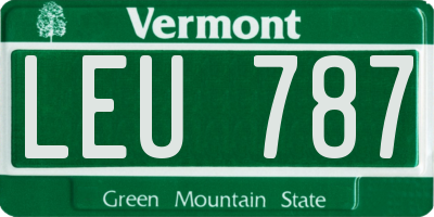 VT license plate LEU787