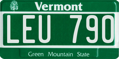 VT license plate LEU790