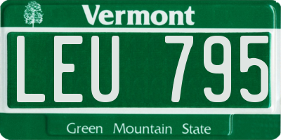 VT license plate LEU795