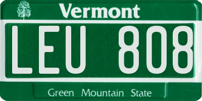 VT license plate LEU808