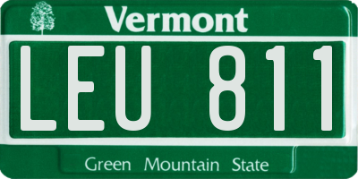 VT license plate LEU811