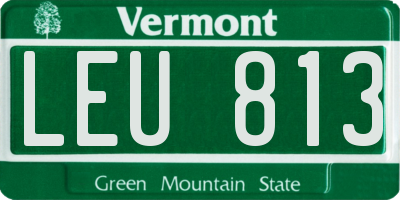VT license plate LEU813