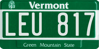 VT license plate LEU817