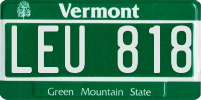 VT license plate LEU818
