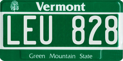 VT license plate LEU828