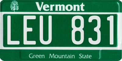 VT license plate LEU831