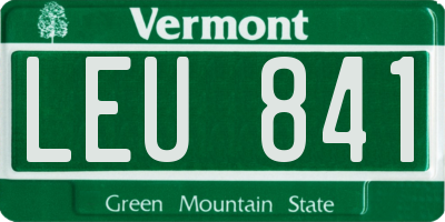 VT license plate LEU841