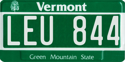 VT license plate LEU844