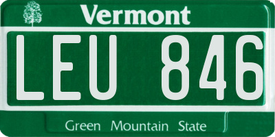 VT license plate LEU846