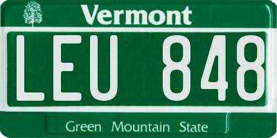 VT license plate LEU848