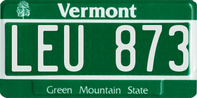 VT license plate LEU873