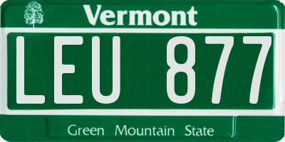 VT license plate LEU877