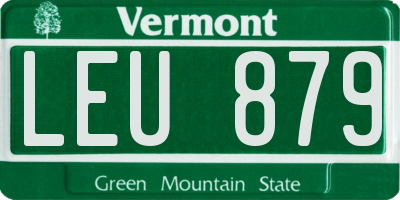 VT license plate LEU879