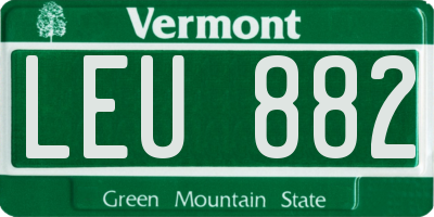 VT license plate LEU882