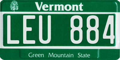VT license plate LEU884