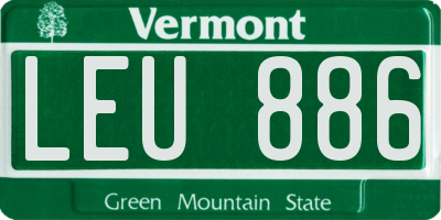 VT license plate LEU886