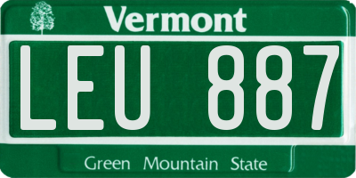 VT license plate LEU887