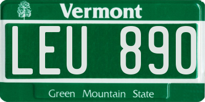 VT license plate LEU890