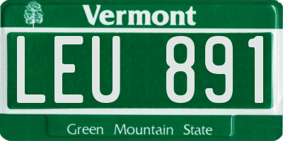 VT license plate LEU891