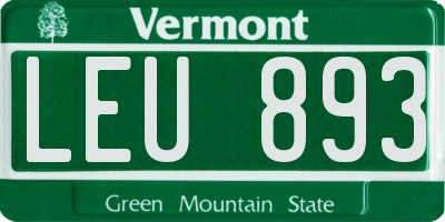 VT license plate LEU893