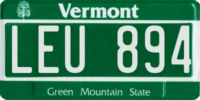 VT license plate LEU894