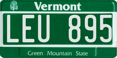 VT license plate LEU895