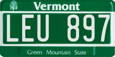 VT license plate LEU897