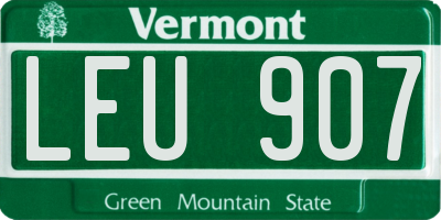 VT license plate LEU907
