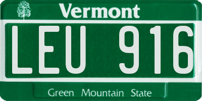 VT license plate LEU916