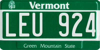 VT license plate LEU924