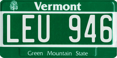 VT license plate LEU946